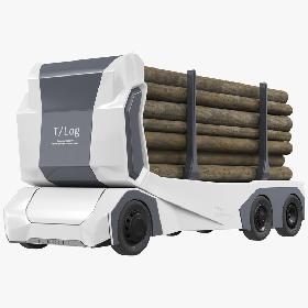 3D model T Log Electric Logging Truck
